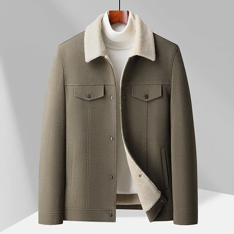 Men Sherpa Collar Jacket