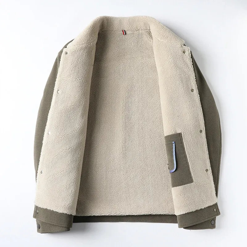 Men Sherpa Collar Jacket