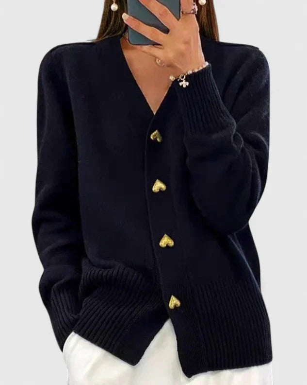 Women V Neck Cashmere Cardigan