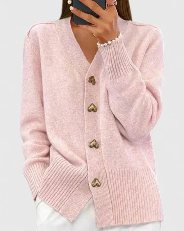 Women V Neck Cashmere Cardigan