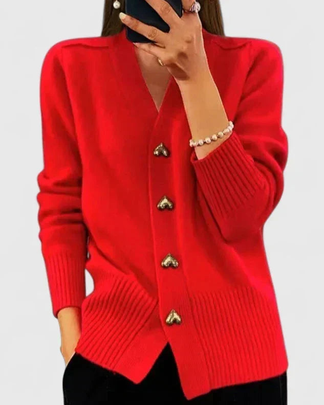 Women V Neck Cashmere Cardigan