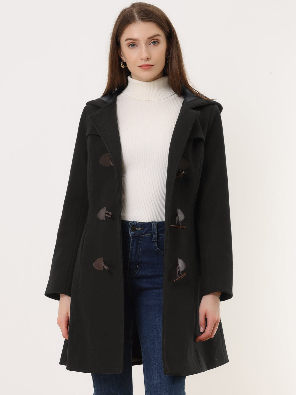Women Hooded Duffle Coat
