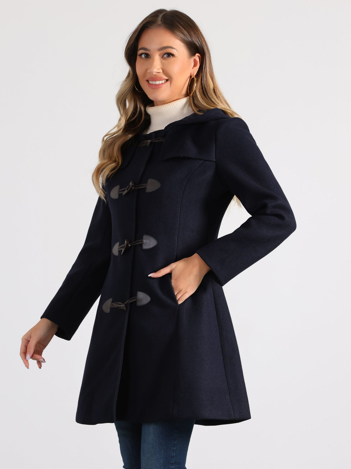Women Hooded Duffle Coat