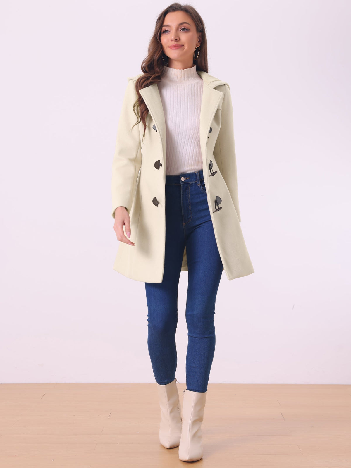 Women Hooded Duffle Coat