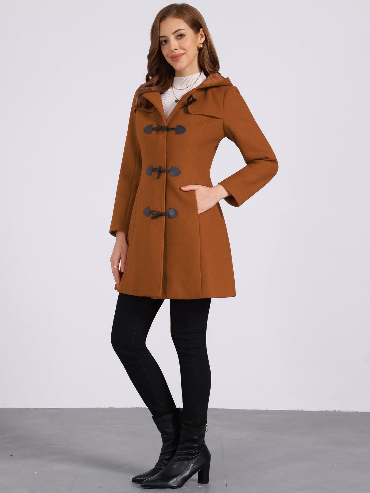 Women Hooded Duffle Coat