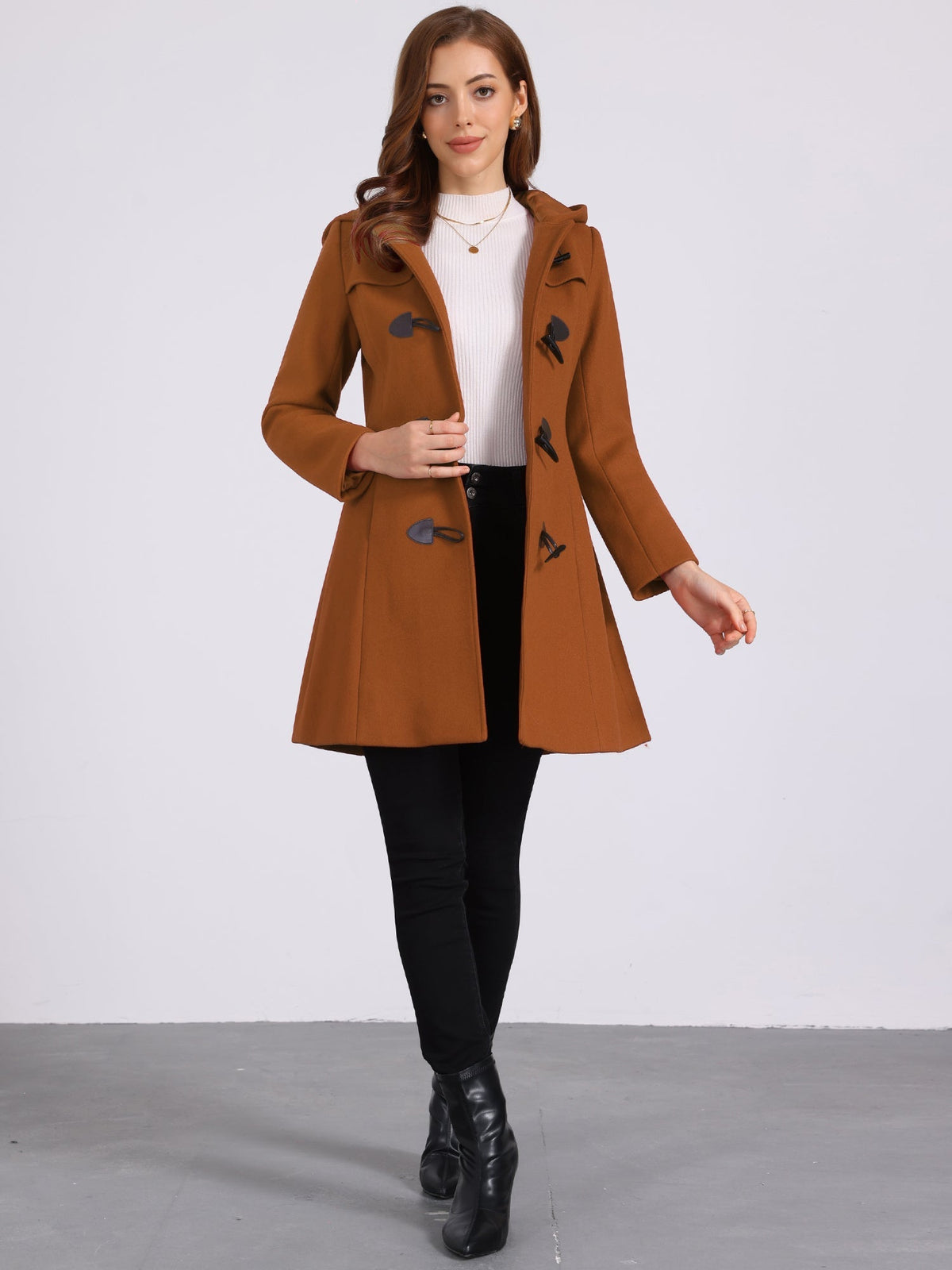 Women Hooded Duffle Coat