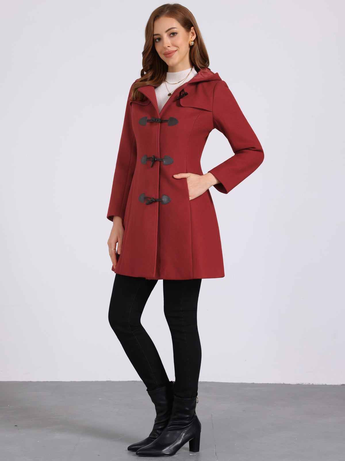 Women Hooded Duffle Coat