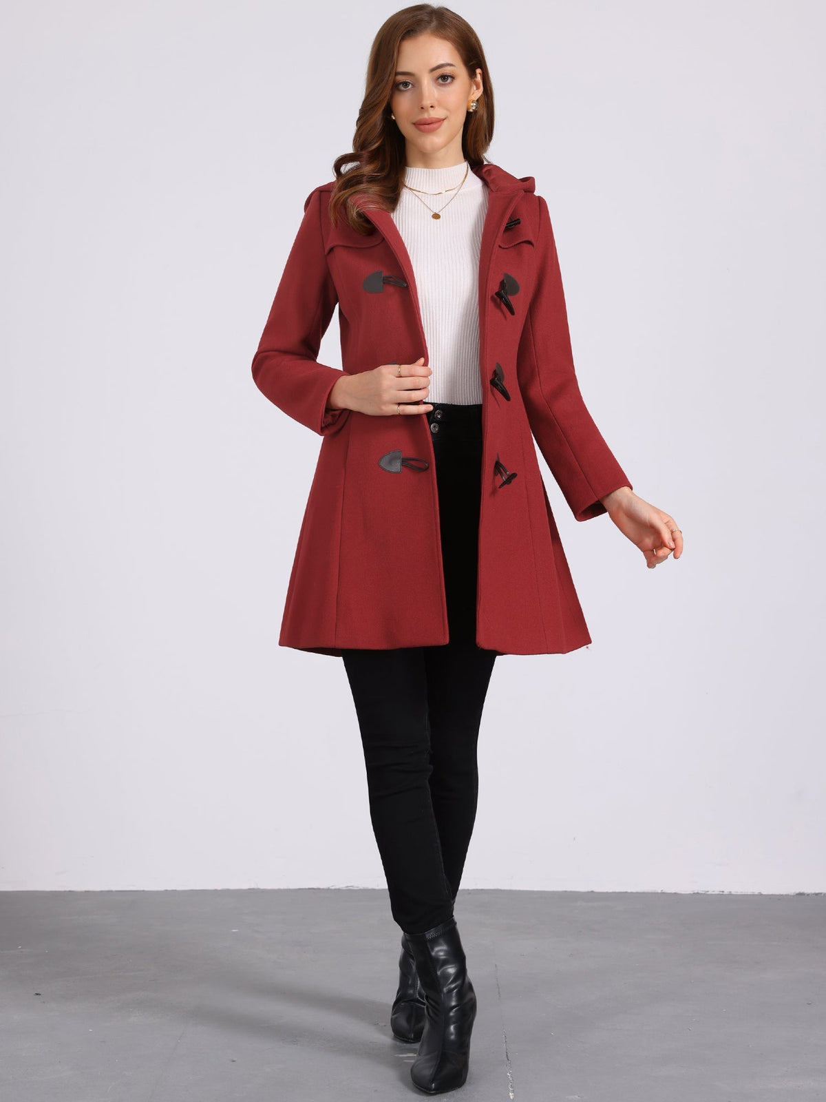 Women Hooded Duffle Coat