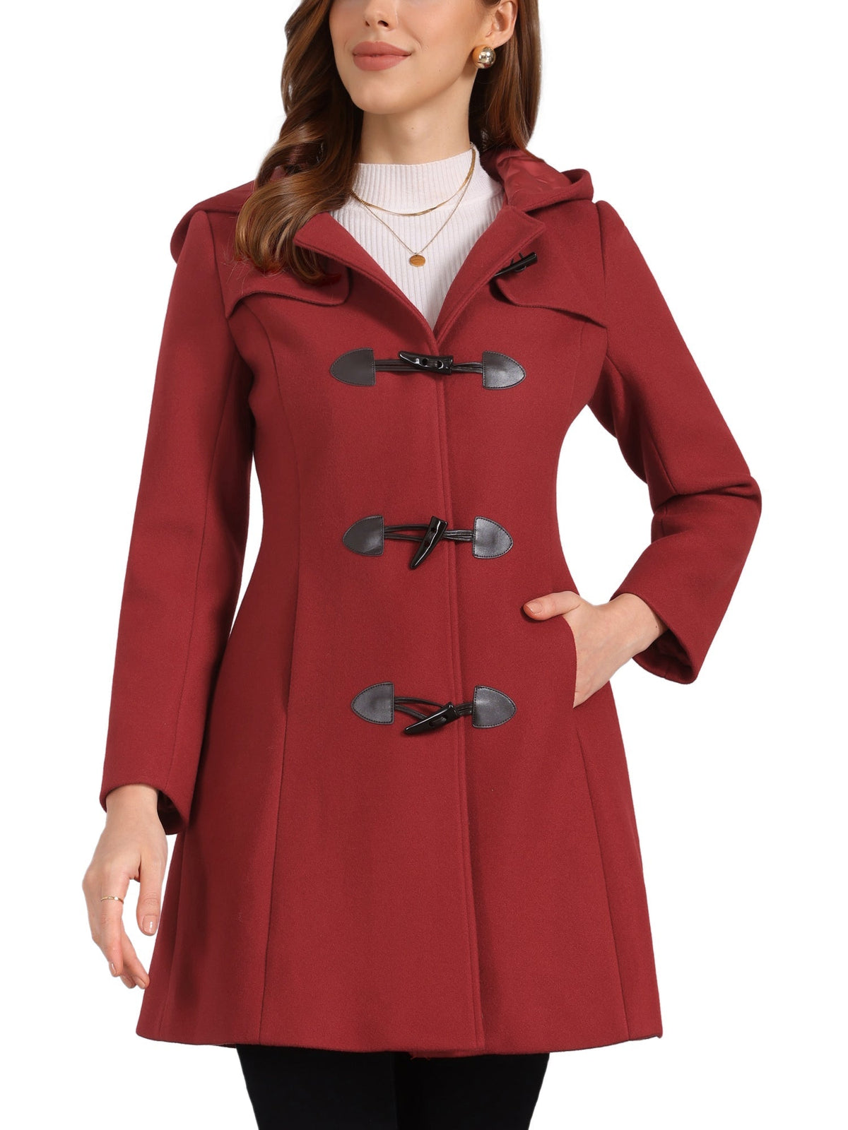 Women Hooded Duffle Coat