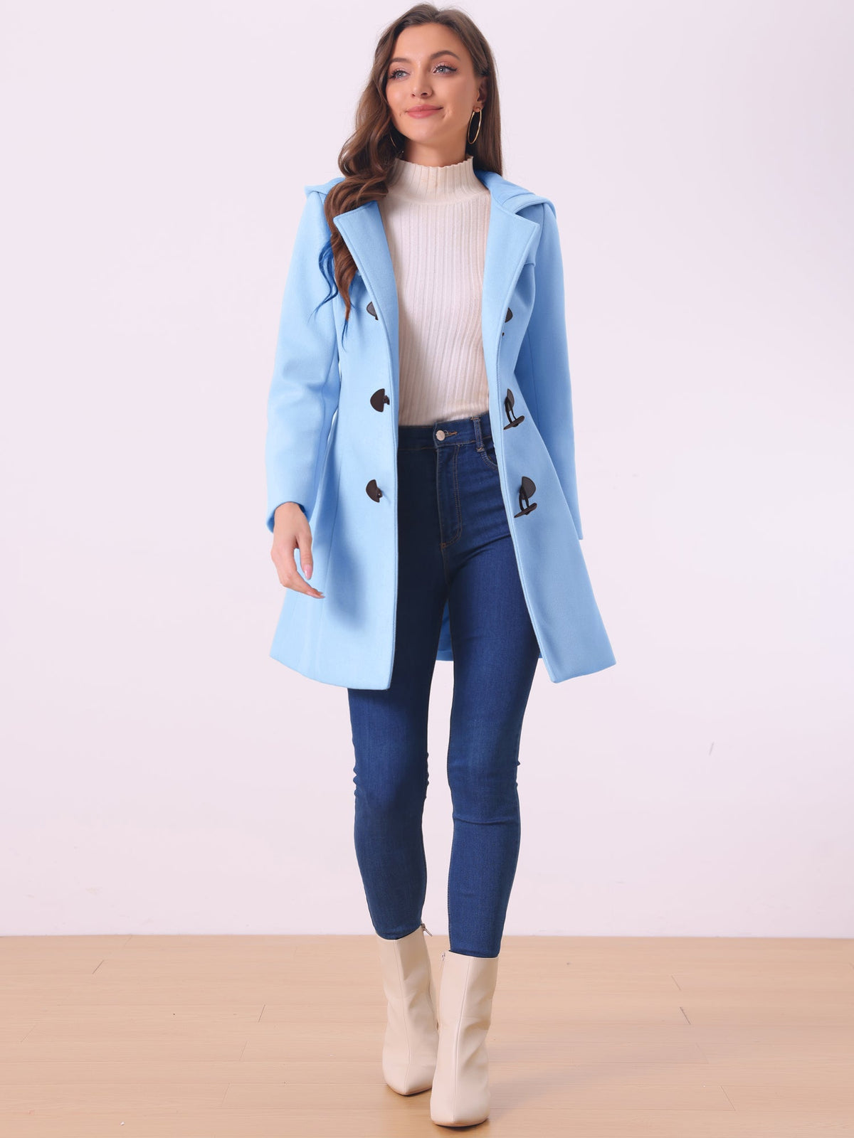 Women Hooded Duffle Coat
