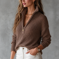 Men Half Zip Knit Sweater