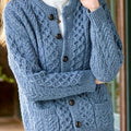 Women Chunky Cable Knit Cardigan